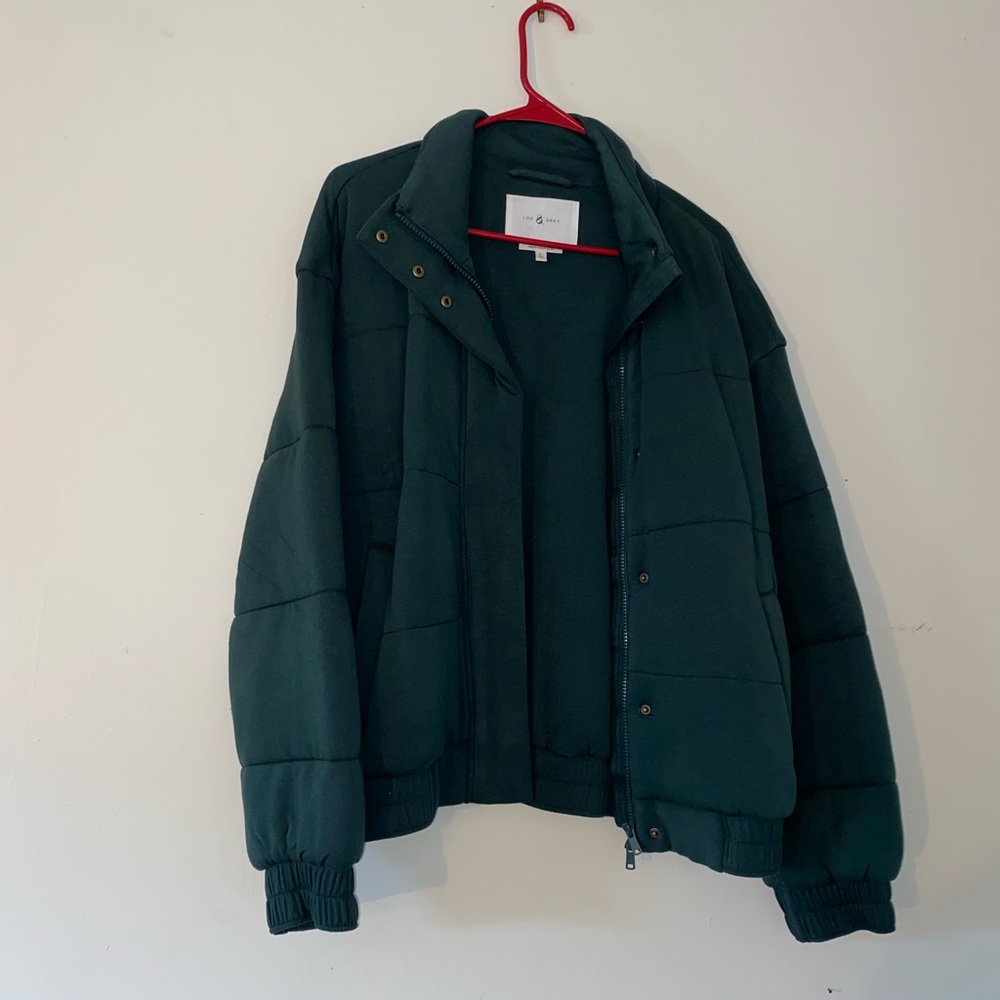 Lou & Grey zip up puffy jacket